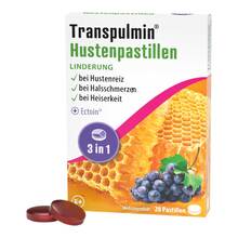 Abbildung: Transpulmin Hustenpastillen 20 St, Lutschpastillen PZN 19962718 