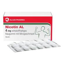 Abbildung: Nicotin AL 4 mg wirkstoffhaltiges Kaugummi mit Minzgeschmack 96 St, Kaugummi PZN 20335659 