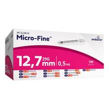 Abbildung: Micro-Fine Insulinspritze 0,5 ml U100 12,7 mm 100 St, Spritzen PZN 20539907 