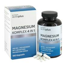 Abbildung: Activplus Magnesium-Komplex 4in1 400 mg Kapseln 180 St, Kapseln PZN 20789113 