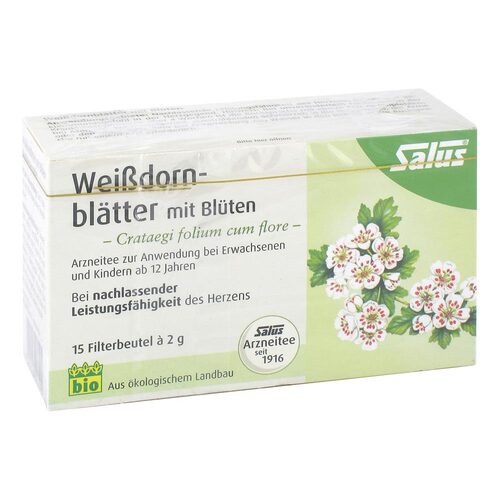 Weissdornbl&auml;tter mit Bl&uuml;ten Arzneitee bio Salus - 1