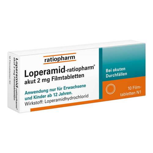 Loperamid-ratiopharm® akut 2 mg Filmtabletten - 1