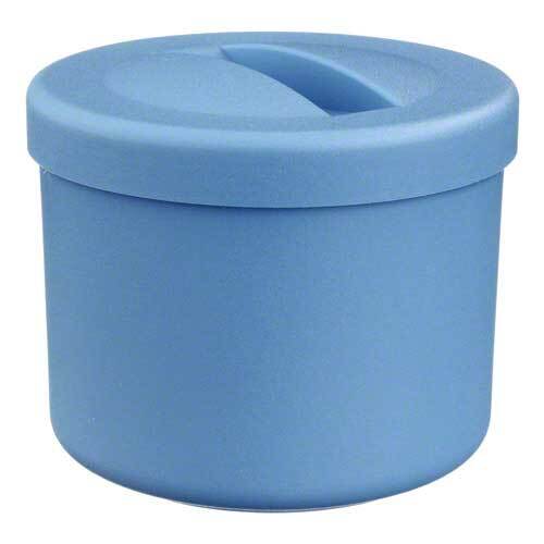 Prothesenbeh&auml;lter blau Kunststoff mit Deckel - 1