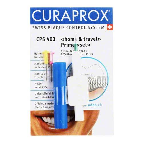 Curaprox CPS 403 Home + Travel Prime Set 1Halter + 3B&uuml;rsten - 1