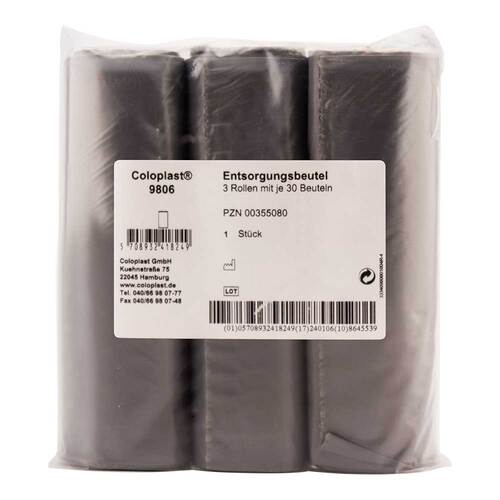 Coloplast Entsorgungsbeutel grau 3 Rollen a 30St&uuml;ck Art.Nr. 9806 - 1