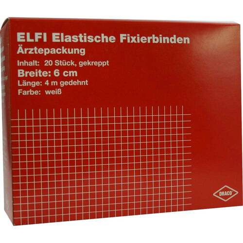 Dracoelfi elastisch Fixierbinde 6cmx4m gekreppt - 1