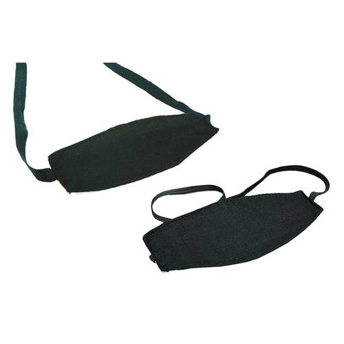 Augenbinde oval mit Gummiband schwarz - 1