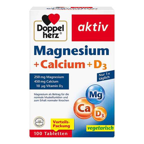 Doppelherz Magnesium+Calcium+D3 Tabletten - 1