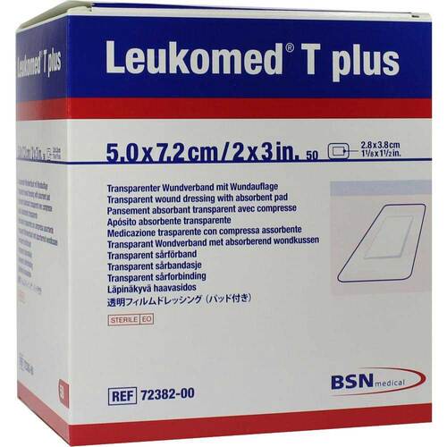 Leukomed transp. plus sterile Pflaster 5x7,2 cm - 1