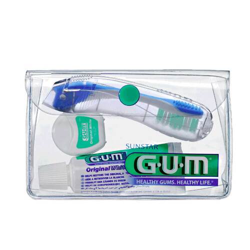 GUM Travel Kit Zahnb&uuml;rste + Zahnseide + Zahnpasta - 1