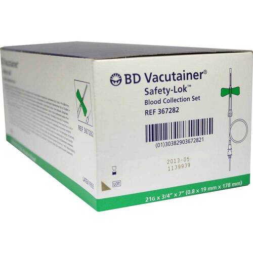 BD Vacutainer Safety Lok 21G 18cm Blutentnahme Set - 1