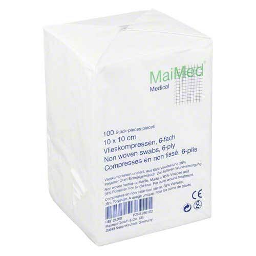Vlieskompressen 10x10 cm unsteril 6fach - 1