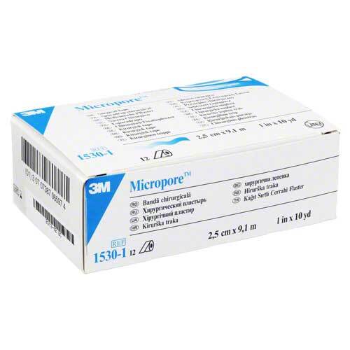 Micropore Vliespflaster 9,1 mx2,5 cm wei&szlig; 1530 - 1 - 1