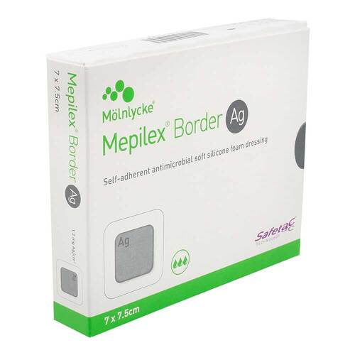 Mepilex Border Ag Verband 7x7,5cm - 1
