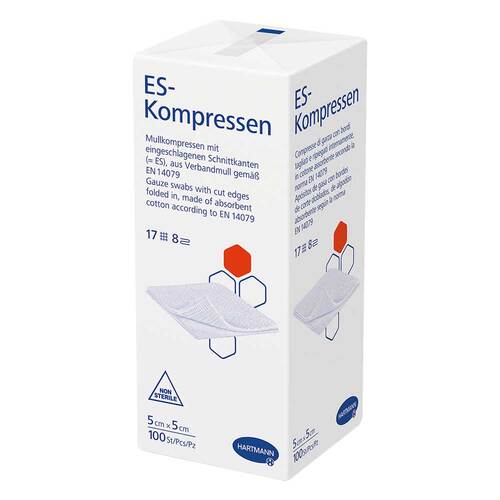 ES-Kompressen unsteril 5x5 cm 8fach - 1