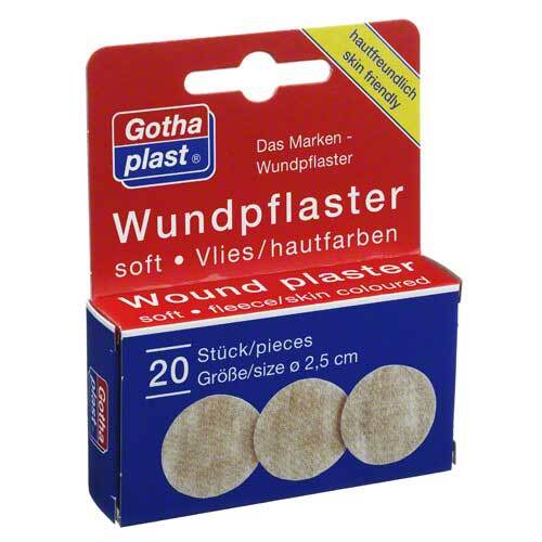 Gothaplast Wundpflaster soft Vlies 2,5 cm Durchmesser - 1