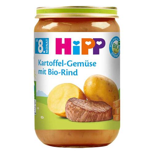 Hipp Men&uuml; n.d.8 Mon. Kart.und Gem.in Rindfleisch - 1