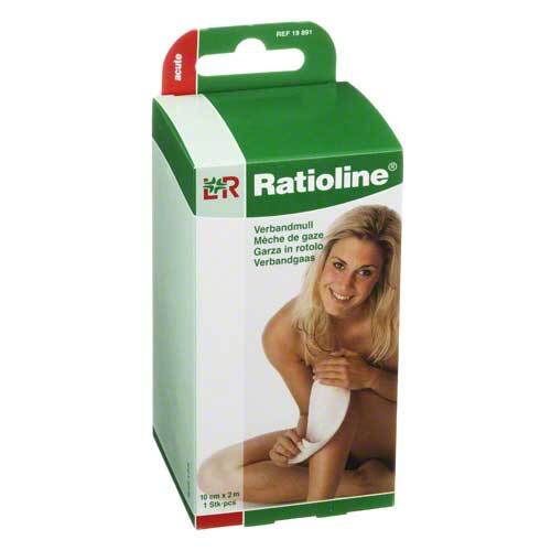 Ratioline acute Verbandmull 10 cm x 2 m gerollt - 1