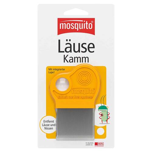 mosquito® L&auml;usekamm aus Metall mit Lupe - 1