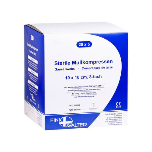 Mullkompressen 10x10 cm steril 8-fach - 1