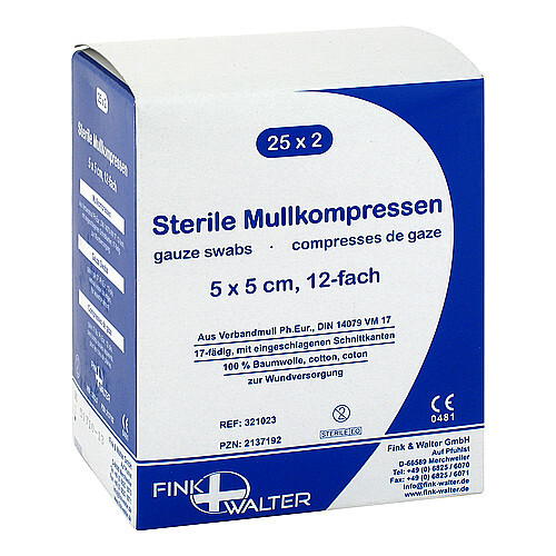 Mullkompressen 5x5 cm steril 12-fach - 1