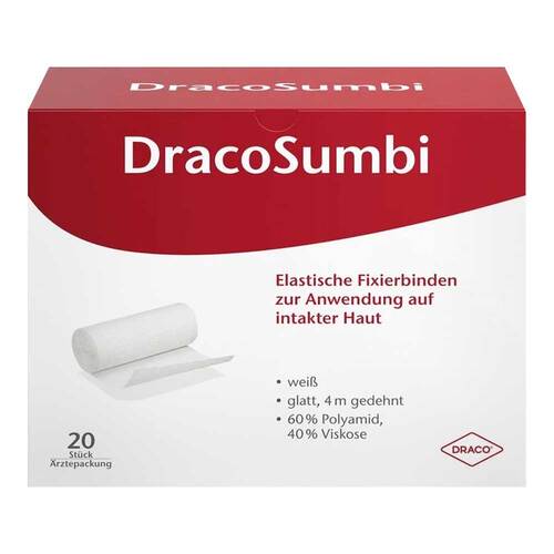 Dracosumbi Fixierbinde 6 cm x 4 m wei&szlig; - 1