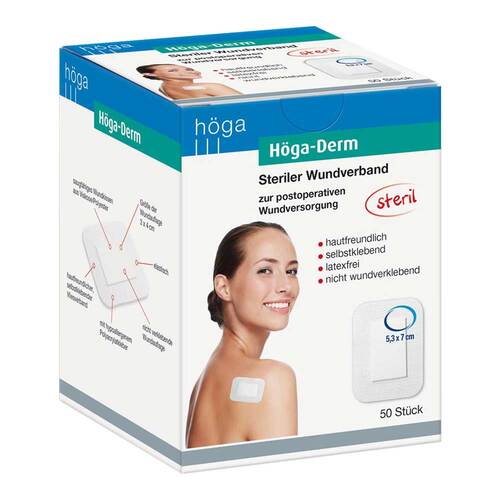 H&ouml;ga Derm Pflaster 53mmx70mm steril - 1