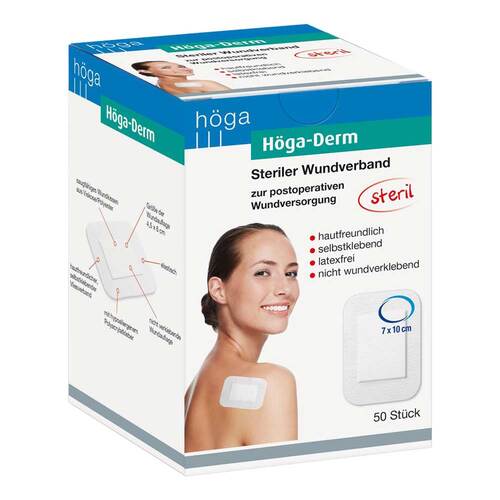 H&ouml;ga Derm Pflaster 100mmx70mm steril - 1