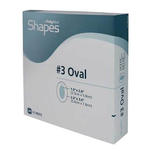 Polymem Oval 3 Wund Pad 2,5x - 1