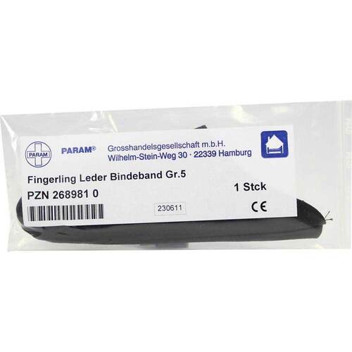 Fingerling Leder Gr&ouml;&szlig;e 5 mit Bin - 1