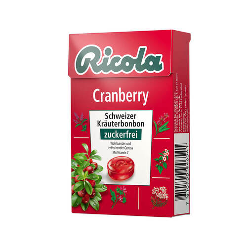 Ricola ohne Zucker Box Cranberry Bonbons - 1