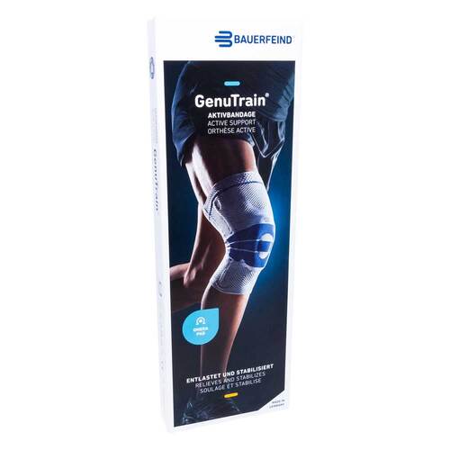 Genutrain Kniebandage mit Silikonhaftrand Gr. 3 titan - 1