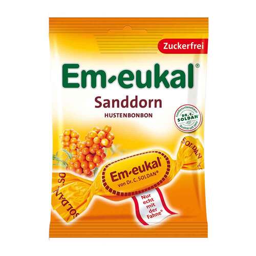 Em-eukal Hustenbonbons Sanddorn zuckerfrei - 1