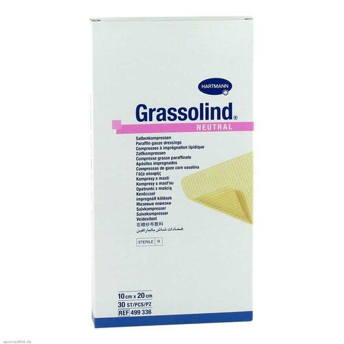 Grassolind Salbenkompressen 10x20 cm steril - 1