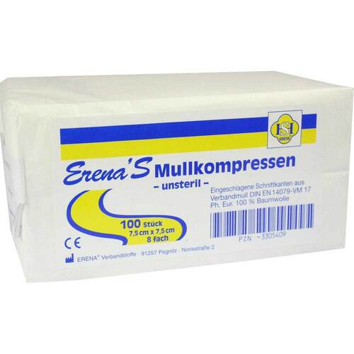 Erena Unsteril Mullkompresse 7,5 - 1