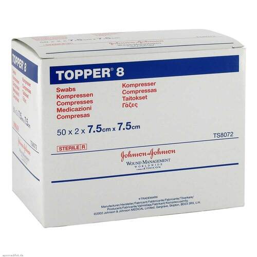 Topper 8 Kompresse steril 7,5x7,5cm - 1