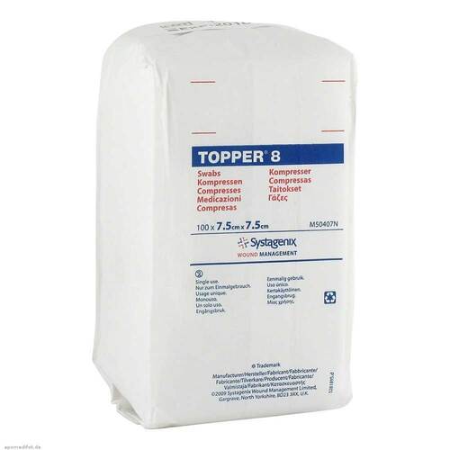 Topper 8 Kompresse unsteril 7,5x7,5 cm - 1