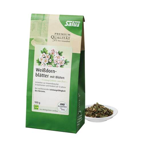 Weissdornbl&auml;tter mit Bl&uuml;ten Arzneitee bio Salus - 1