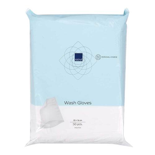 Molton Waschhandschuhe 16x23 cm geschwei&szlig;t - 1