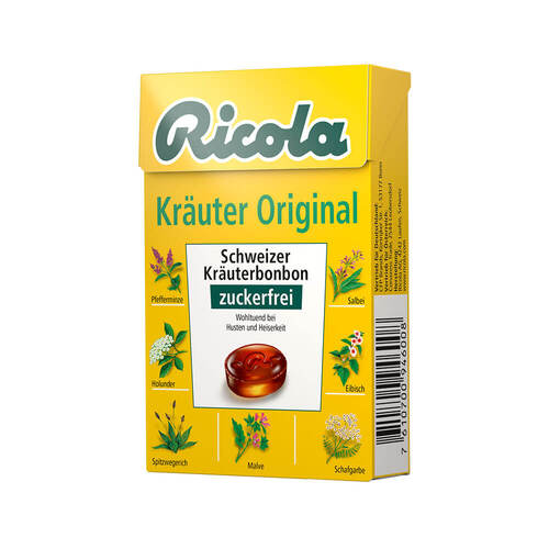 Ricola ohne Zucker Box Kr&auml;uter Bonbons - 1