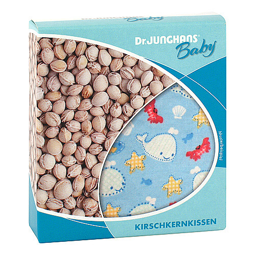 Kirschkernkissen 10x10cm Baby wei&szlig; / rosa kariert - 1