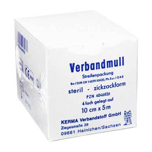 Verbandmull 10cmx5m 4-fach s - 1