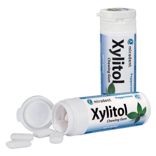 Miradent Zahnpflegekaugummi Xylitol Pfefferminz - 1