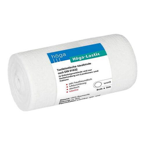 H&ouml;ga Lastic Idealbinde 8cmx5m mit Cellophan - 1