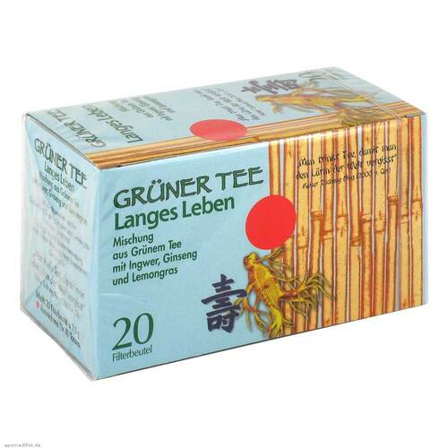 Gr&uuml;ner Tee + Ingwer + Ginseng Filterbeutel - 1