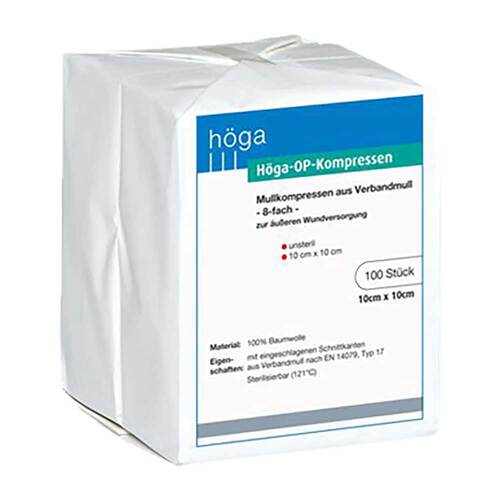 H&ouml;ga OP Kompressen 10x10cm 8fach unsteril - 1
