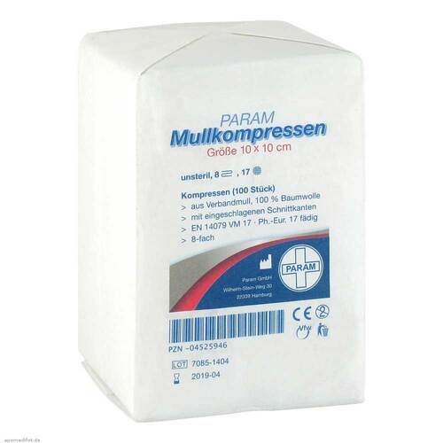 Mullkompressen 10x10 cm 8-fach unsteril - 1