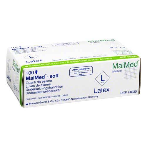 Handschuhe Einmal Latex gepudert L - 1