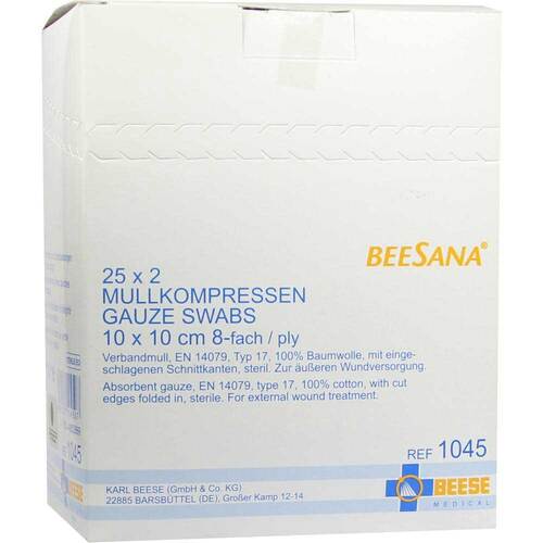 Mullkompressen 10x10 cm steril 8-fach 1045 - 1