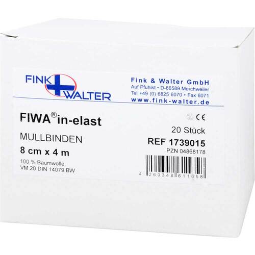 Mullbinden 4mx8cm 100% Baumw - 1